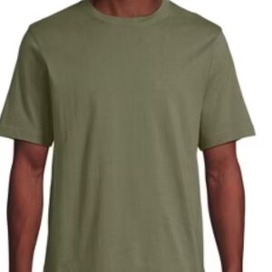 Lands' End Women's Plus Size Short Sleeve Tee in Olive